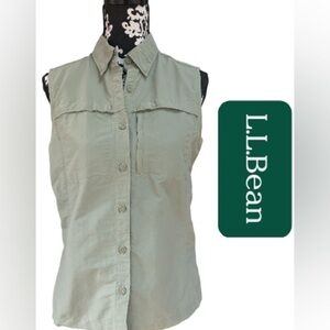 L.L. Bean Women’s Midweight Sleeveless Button-Down Top –‎ Size Small